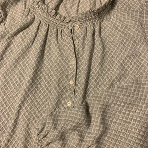 Loft dress blouse in gray and white!